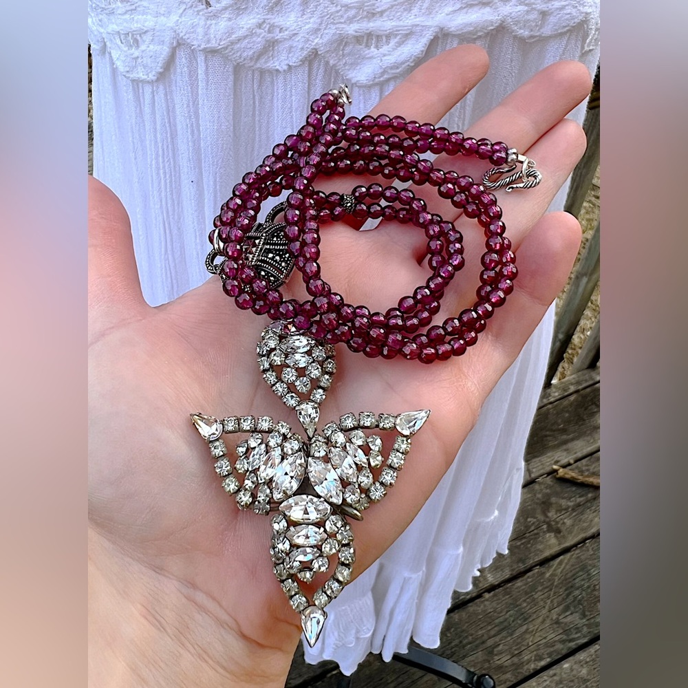 Sterling and Garnet Necklace